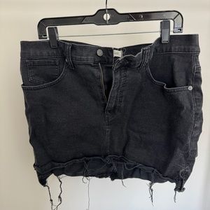 Madewell Denim Mini Skirt, Black, Size 32